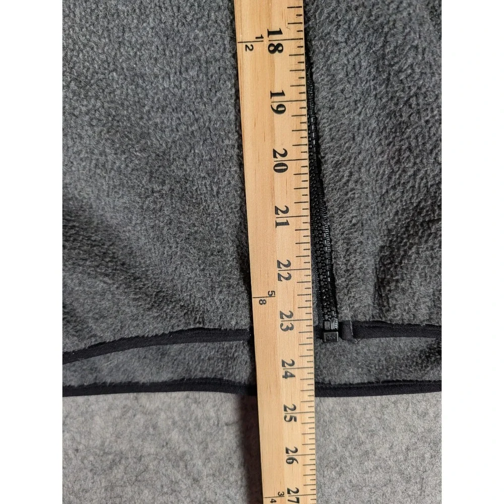 The North Face Mens Gray Full Zip Fleece Vest Mock Neck Made in USA RN 61661